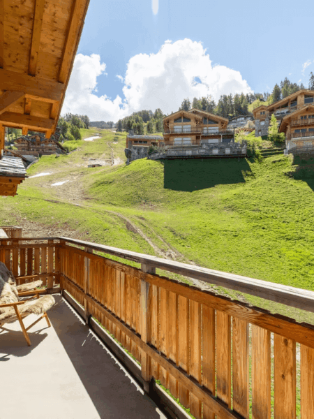 balcony on the piste in summer